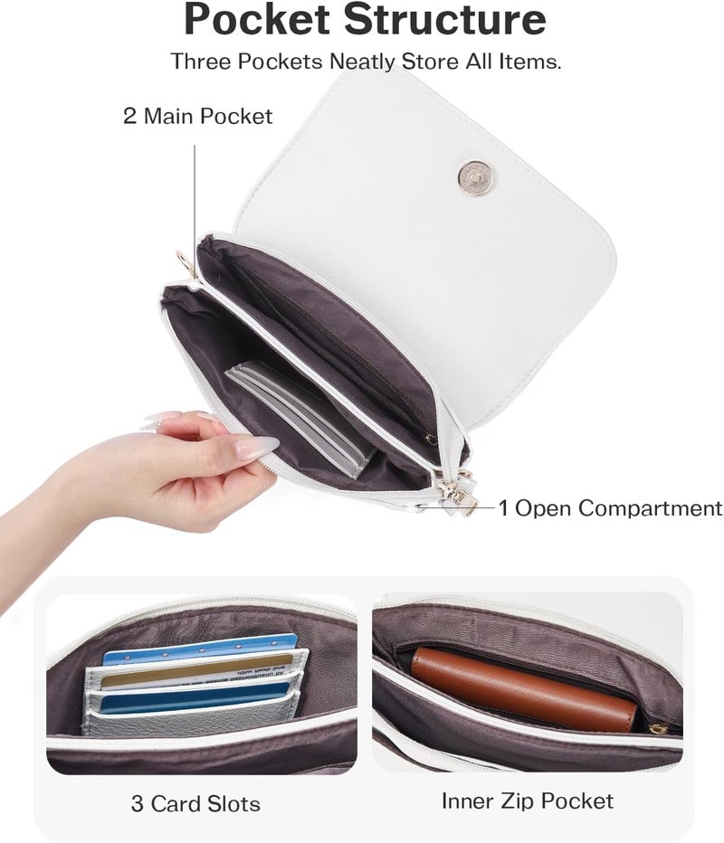 CHOLISS Small Crossbody Bags for Women, Vegan Leather Cell Phone Purse, Mini Travel Purse with Adjustable Strap Womens Gifts - Image 4